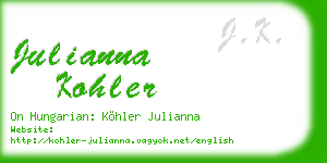 julianna kohler business card
