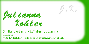 julianna kohler business card